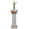 Decorative Fiberglass White and Gold Plinth Roman Style Column Ionic Piller Pedestal Vase Stand for Wedding or Party, Living Room, or Dining Room Decor - Photography Props - Sculpture Display - Greek-inspired Luxury Decor Piece with Ornate Gold Accen